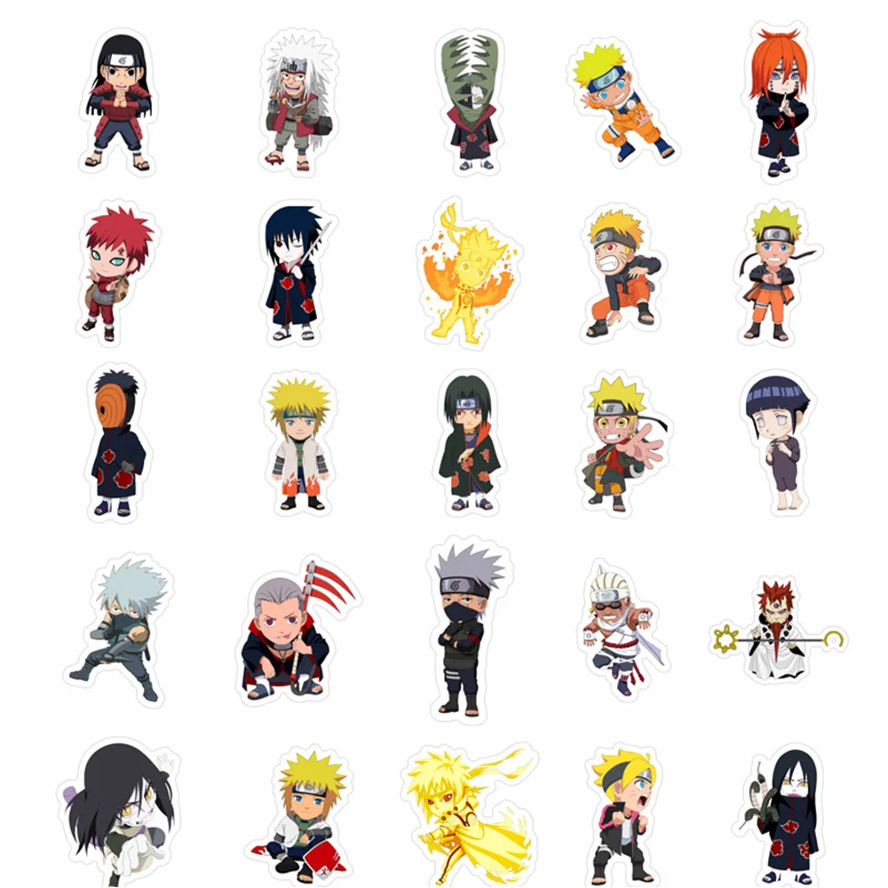 100Pcs Naruto Stickers Uzumaki Naruto Kakashi Uchiha Sasuke Itachi