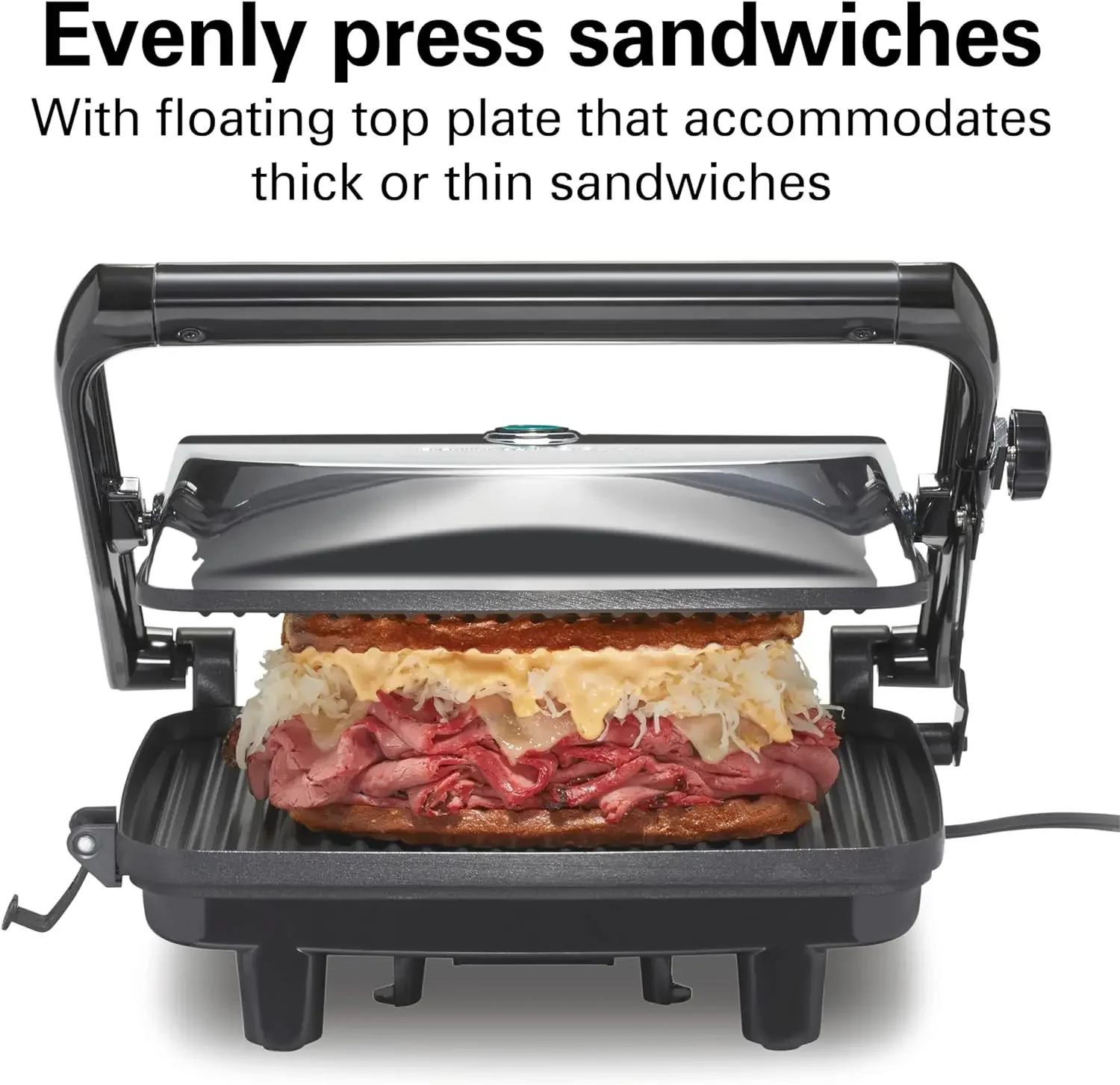 Sandwich Maker & Electric Indoor Grill with Locking Lid 4