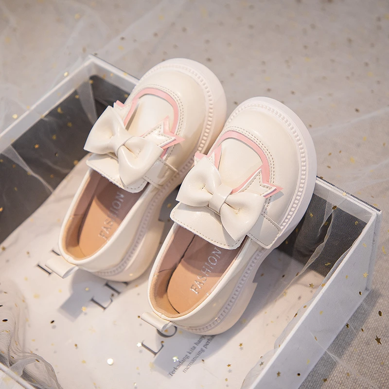 ULKNN Spring Footwears For Girls Children's Leather Shoes Fashion Solid Color Kids Summer Princess Party Shoes 23-33 Flats