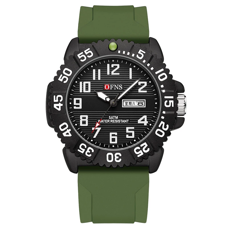 Men's Watch Sports High End Brand Electronic Quartz Double Calendar Trendy Digital Waterproof Male Fashion Clock Watches Gift - 4