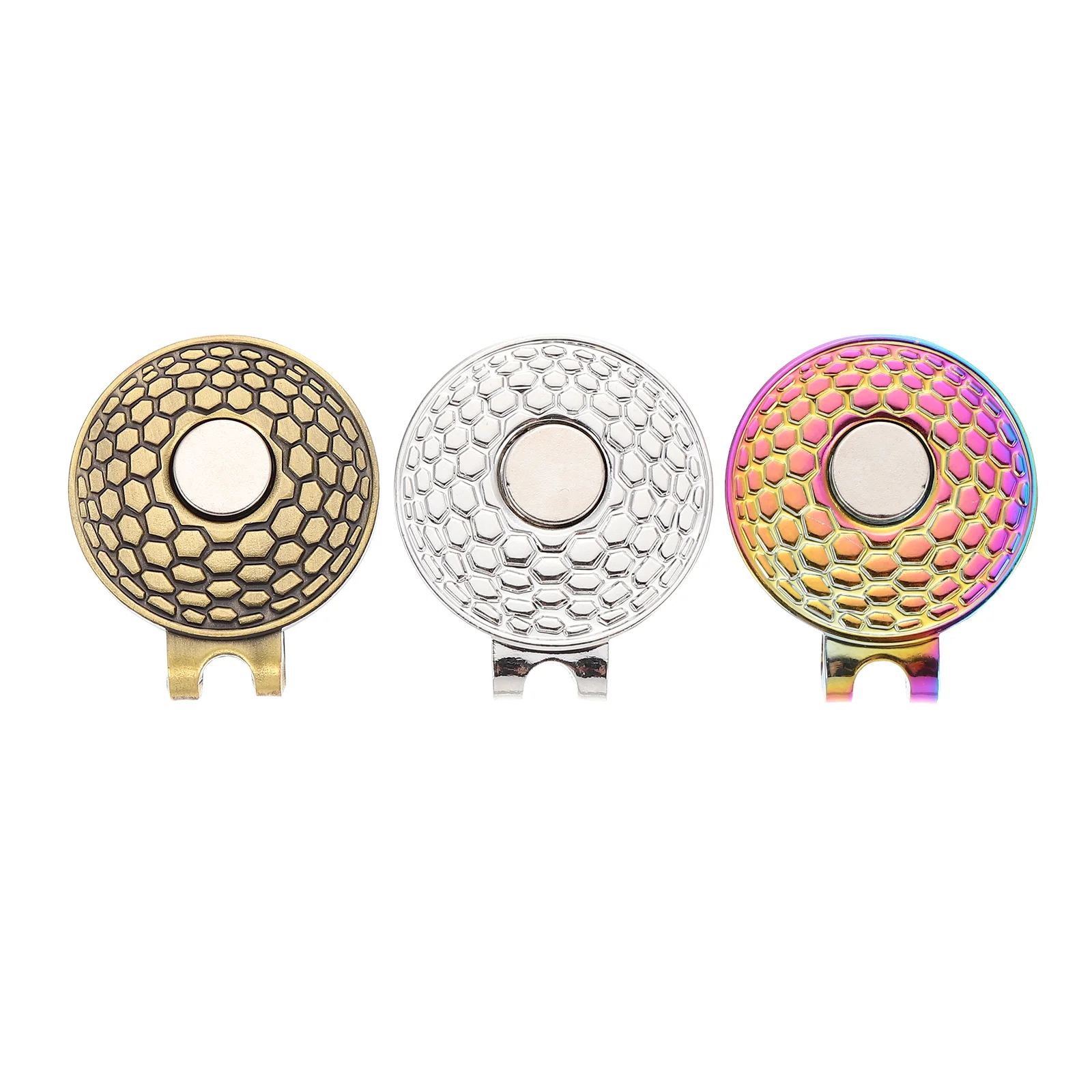 

3 Pcs Golf Hat Clip Golfs Supply Anti-rust Marker Delicate Zinc Alloy Accessory