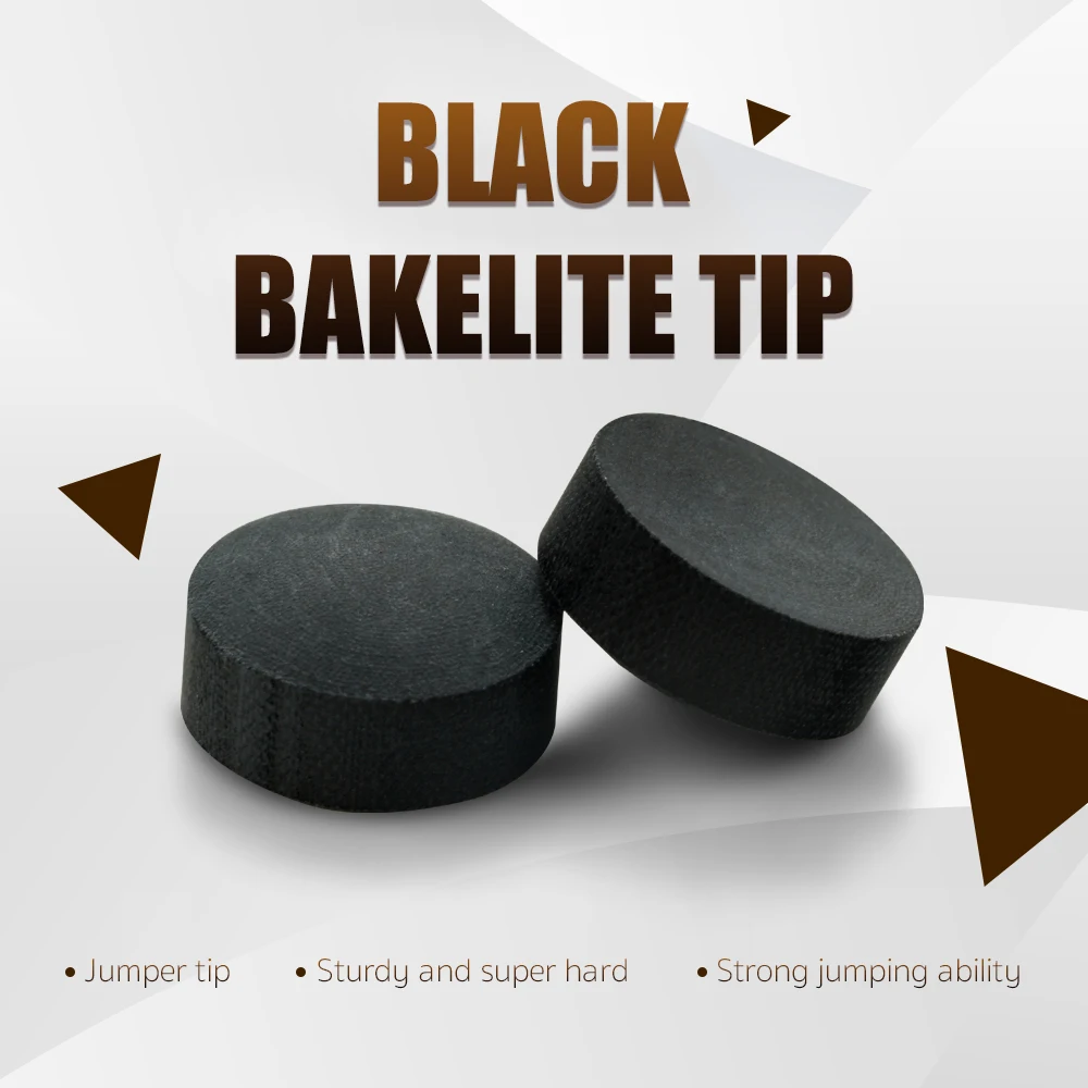 Bakelit Break Jump Tips 14mm Phenolic Composition Plastics Bakelite Jump Cue Super Hard Punch Jump Cue Tip Billiard Accessories billiard fiber tip pads play cue bakelite phenolic paper micarta tip pads break jump cue carom pool cue billiard accessories