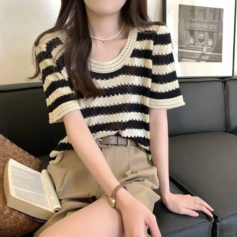 Women Autumn Knitted Sweater Y2K Slim Fit Pullover