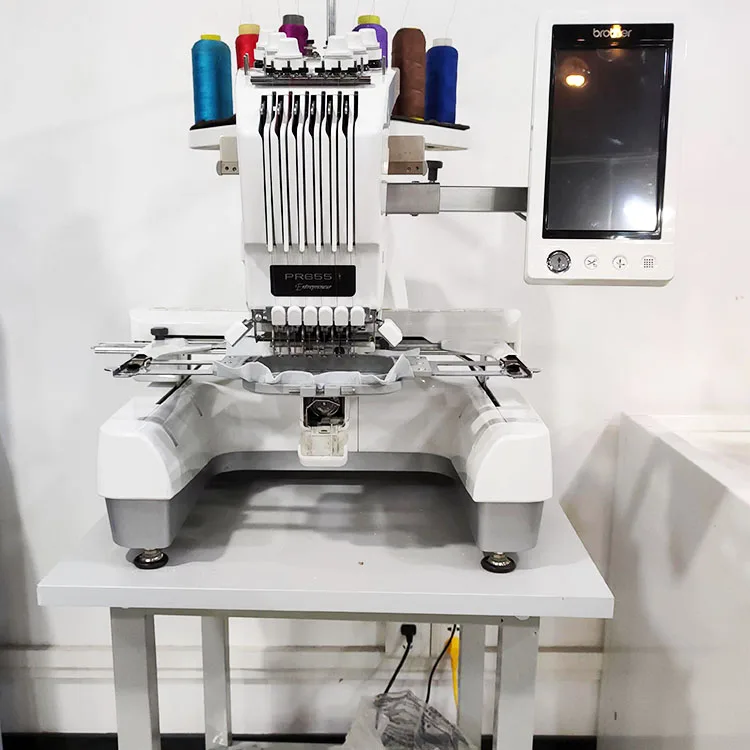 3 Hours Use Japan 655 Embroidery Machine Industrial Application Single Head Embroidery Machine Computer Key Motor