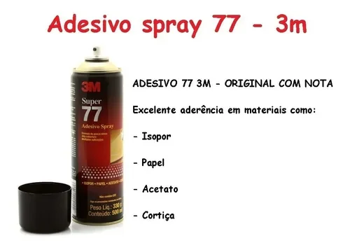 KIT 4 ADHESIVE SPRAY 77 330G 3M ACETATE ISOPOR SPRAY CORK