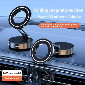 Alternative view of Car Mount Electric Vacuum Magnetic Holder Foldable Strong Suction Stand Cell Phone For iphone 12 13 14 15 16 17 Live Streaming