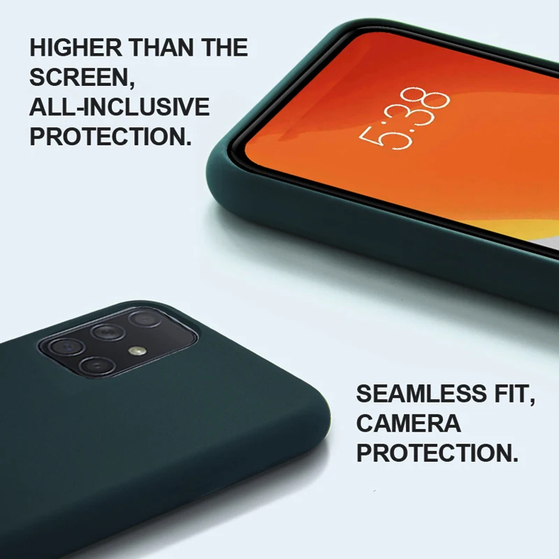 Luxury Original Liquid Silicone Soft Phone Case Cover