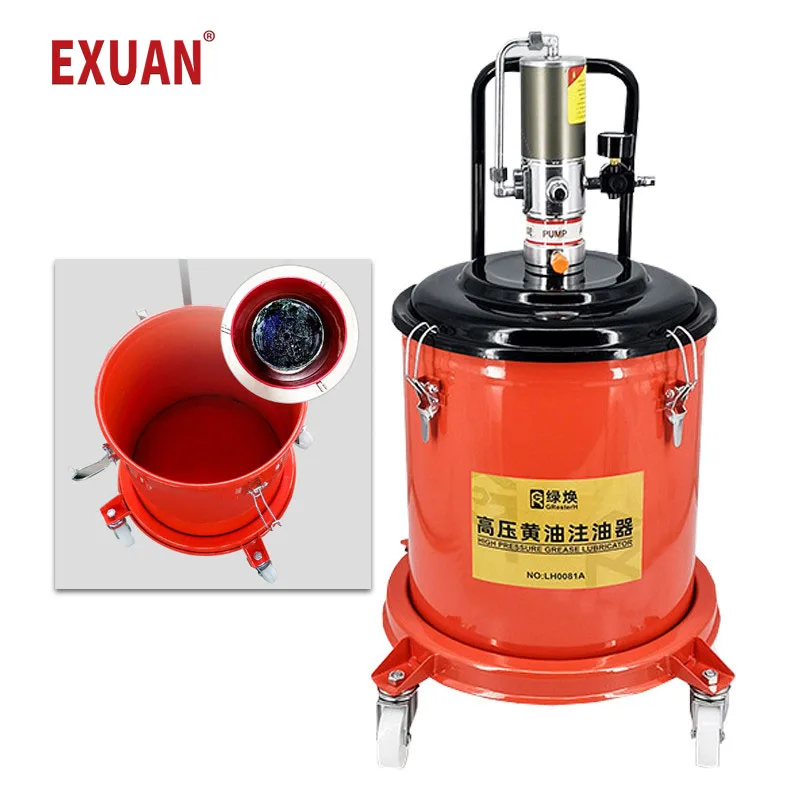 Pneumatic grease machine high pressure lubricator lubrication pump automatic grease barrel grease pump