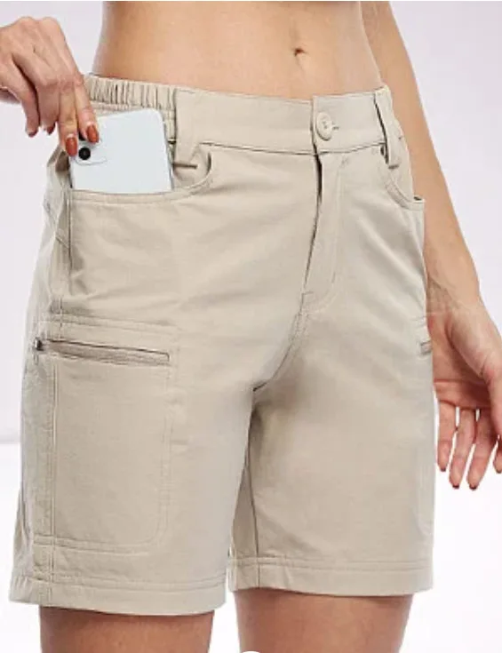 

Quick Dry Hiking Shorts Breathable Lightweight Womens Jogging Shorts Outdoor Short Pants Zipper Pockets Cargo Workwear