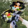 Cartoon Winnie the Pooh Plush Doll Toy Handmade Flower Bouquet Wedding Valentine's Day Christmas Graduation Gifts 1