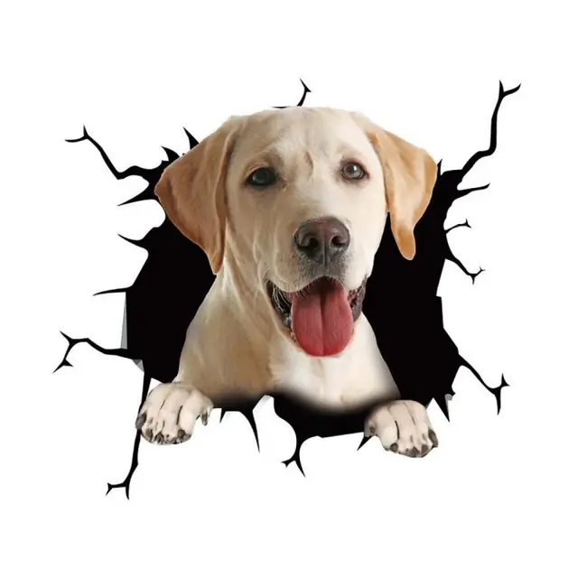 Car sticker Dog 3D Car Sticker Body decoration Personality Creative Scratch occlusion Decal Bumper Sticker glass car accessories
