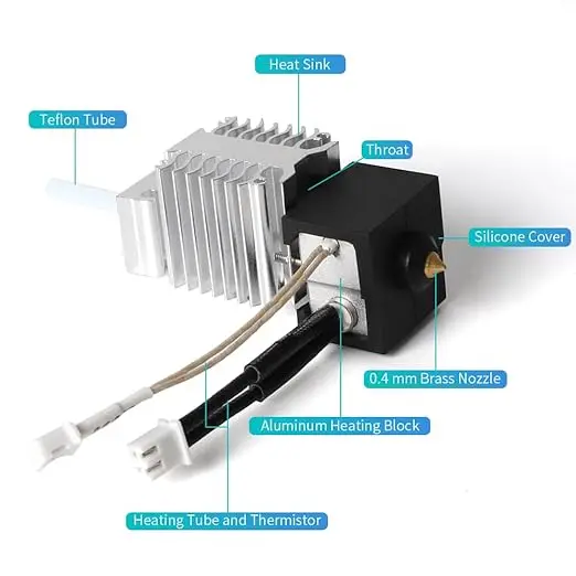 Advanced High-Temperature Hotend Kit with Titanium Heatbreak Coating