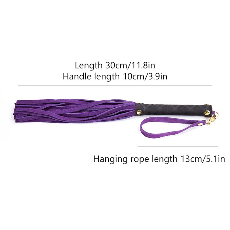 Pu Leather Equestrian Whip Racing Riding Crop Party Flogger Hand Cuffs