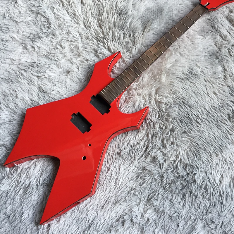 

High Quality Electric Guitar Body 6 Strings Custom Burning Fire Design Red Guitars Mahogany Body