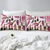 Sexy Mouth Makeup Bedding Set for Kids Children Twin Fashion Girl Fitted Sheets Lipstick Bed Sheet Sets Bed Covers Bedclothes 6