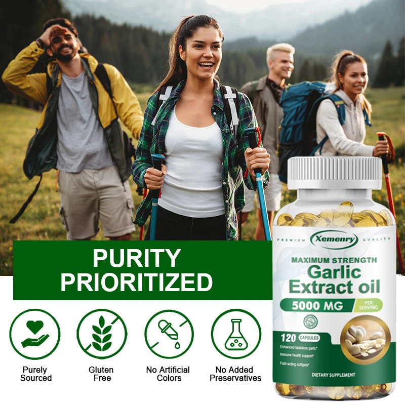 black seed oil capsules Garlic Oil Capsules for Immune and Cardiovascular Cholesterol Health Enhances Immunity