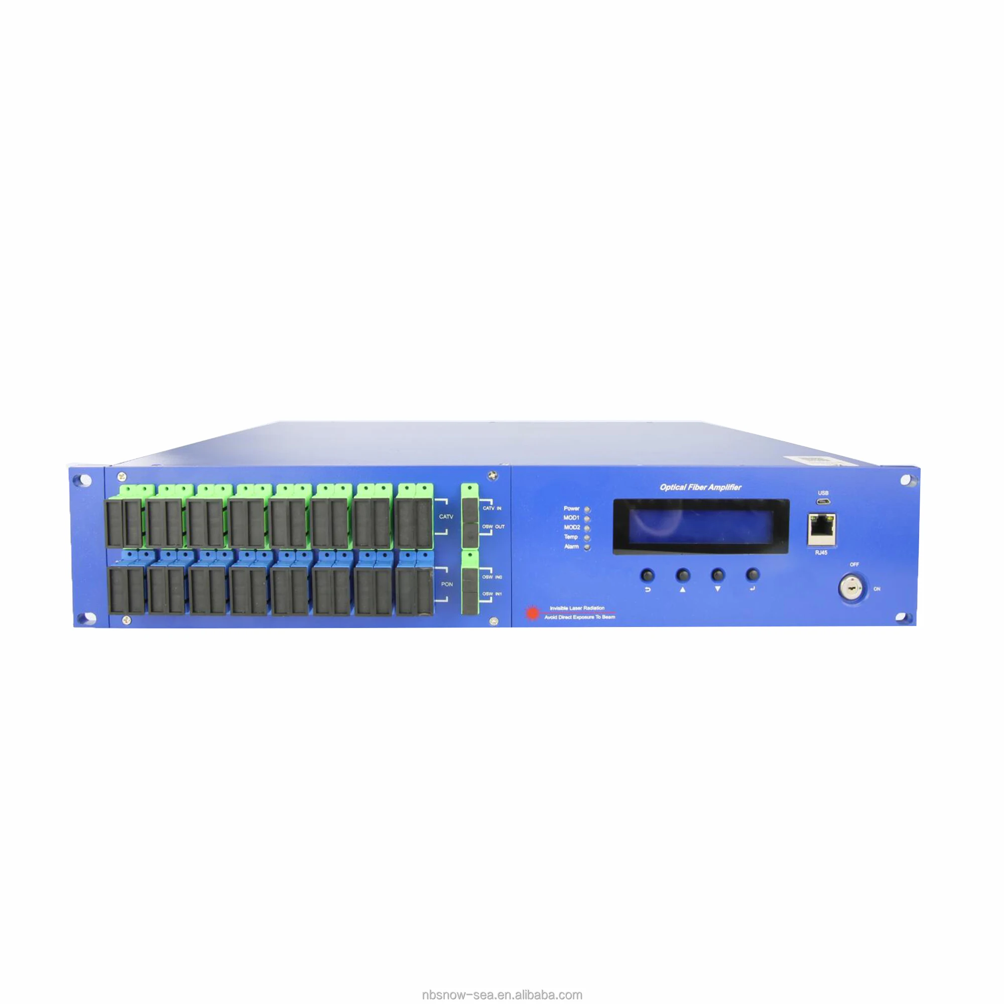 

High Power 1550 2U 16 Ports 19dBm Optical Fiber CATV Amplifier EDFA with WDM and SNMP Function