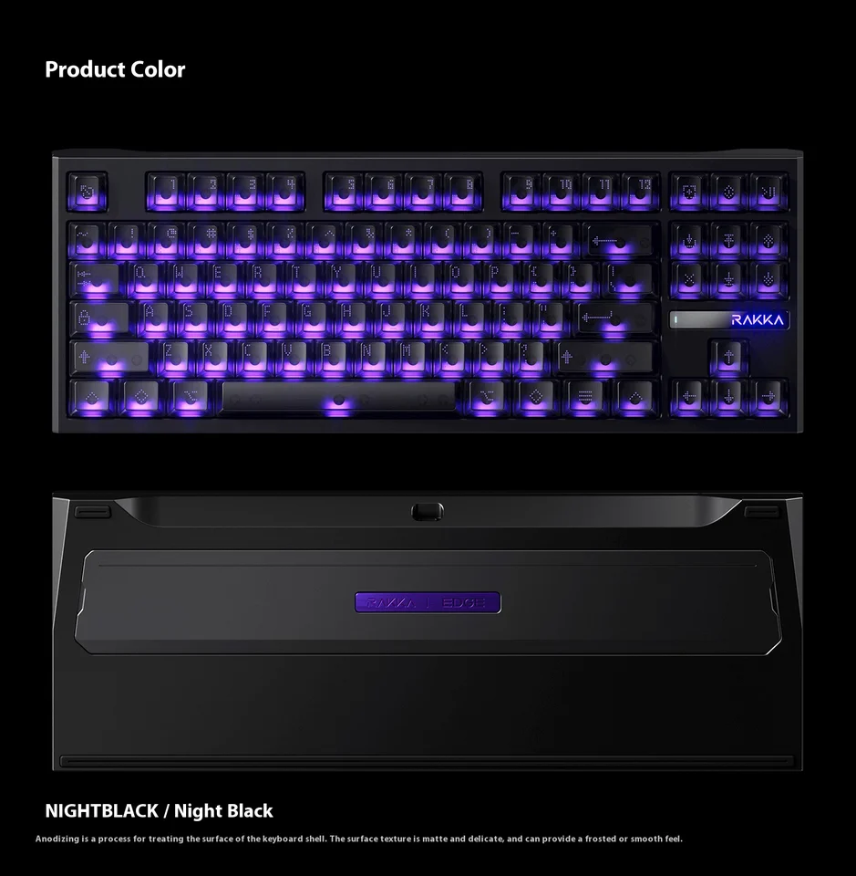 RAKKA 80 Edge Magnetic Axis Keyboard Gateron Grey Jade PRO