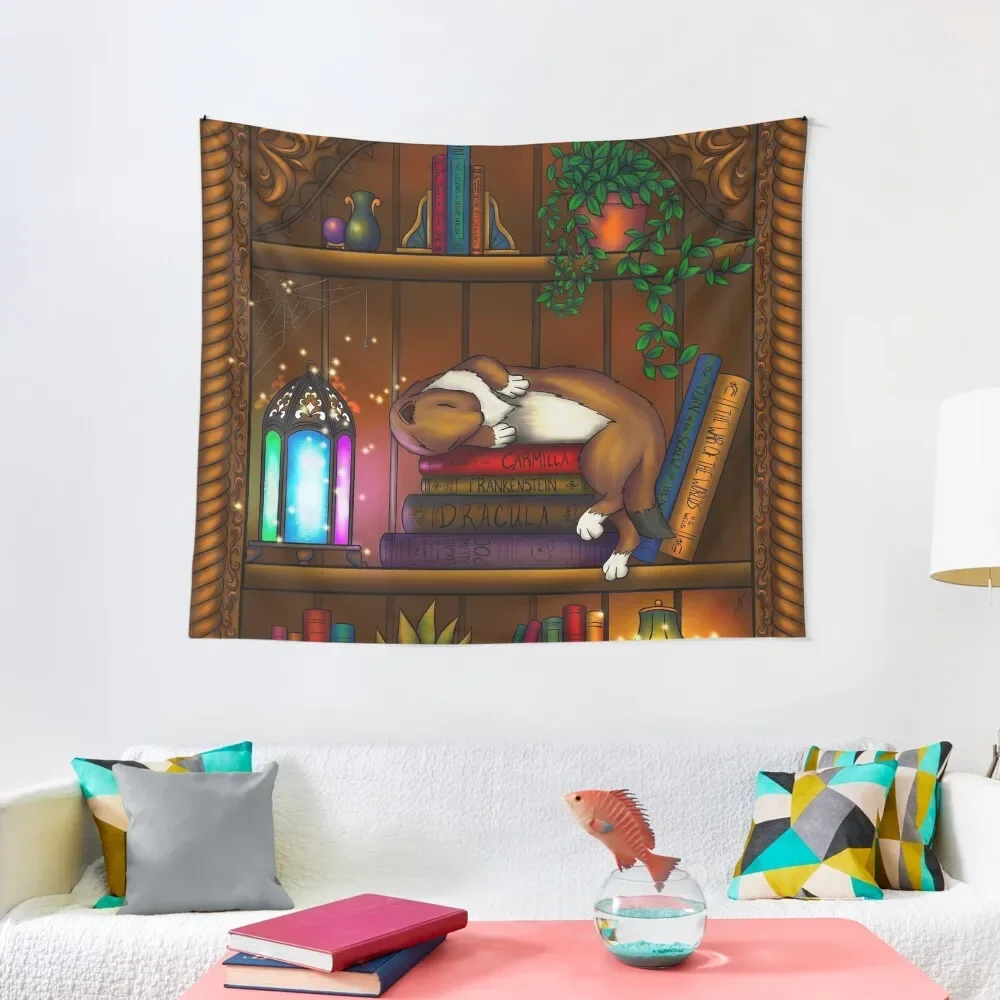 

Sleepy Book Weasel Tapestry Cute Room Things Decoration Home Tapestry
