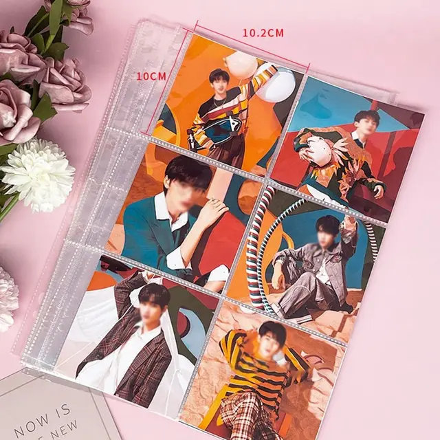 Feuilles de reliure A4 Kpop pour cartes photo, pocommuniste multiples, manchon PP sans acide, recharge d'album photo, carte Liberty, timbre, matrice, rangement de bijoux 5