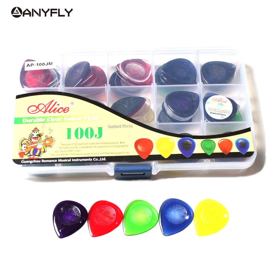 

Free Shipping Professional Alice AP-100JM Durable Clear Guitar Picks for Acoustic Electric Guitar Wholesales