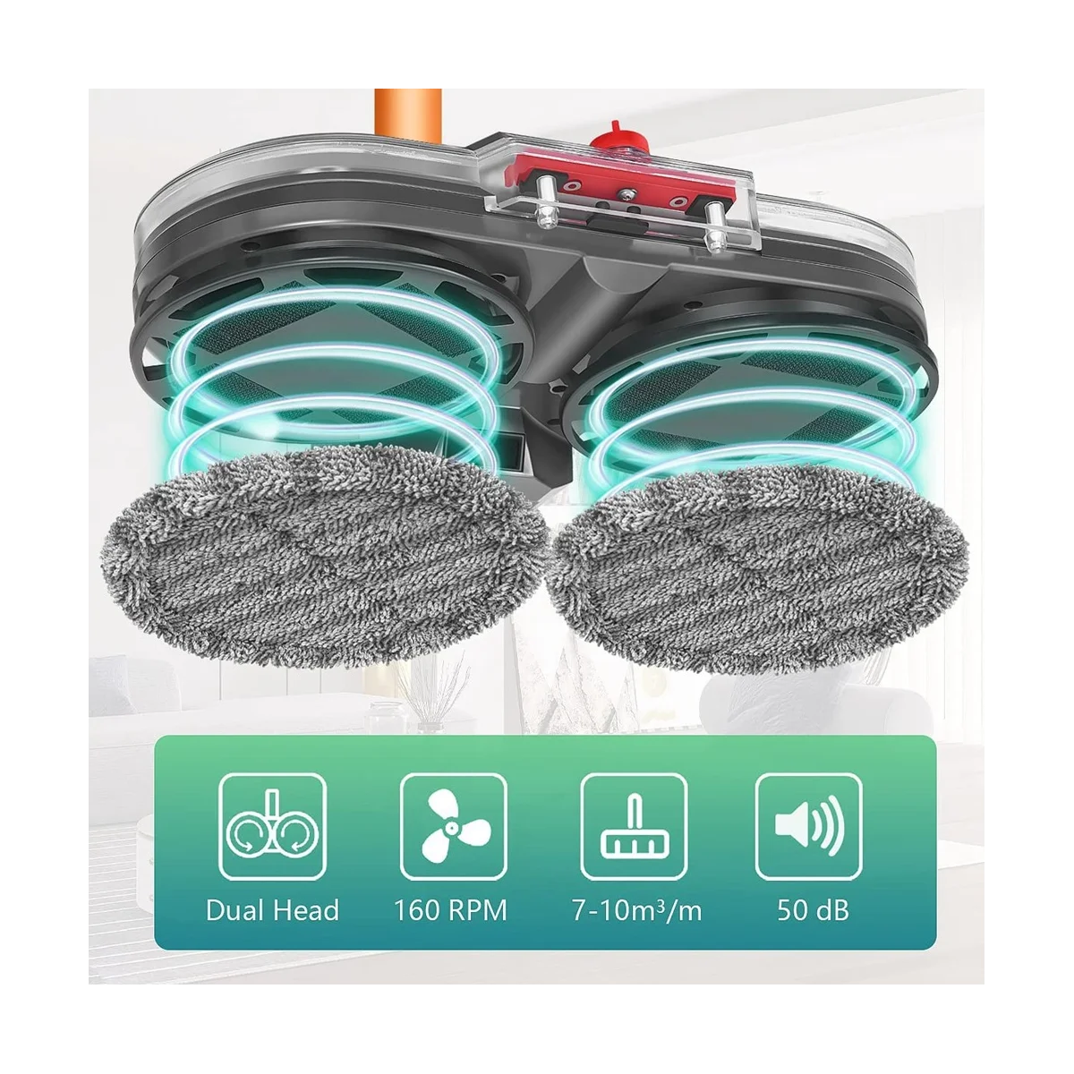

Electric Mop Attachment for Dyson V12 Detect Slim Vacuum Cleaner Mop Attachment with 6 Mop Pads and Removable Water Tank