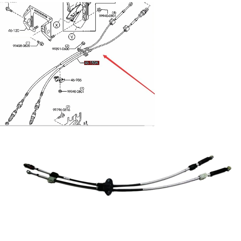 Cavo Di Controllo Della Trasmissione Manuale Dell'Auto Adatto Per Mazda 5 2007-2010 Cr Cw(Mt) Cd85-46-500