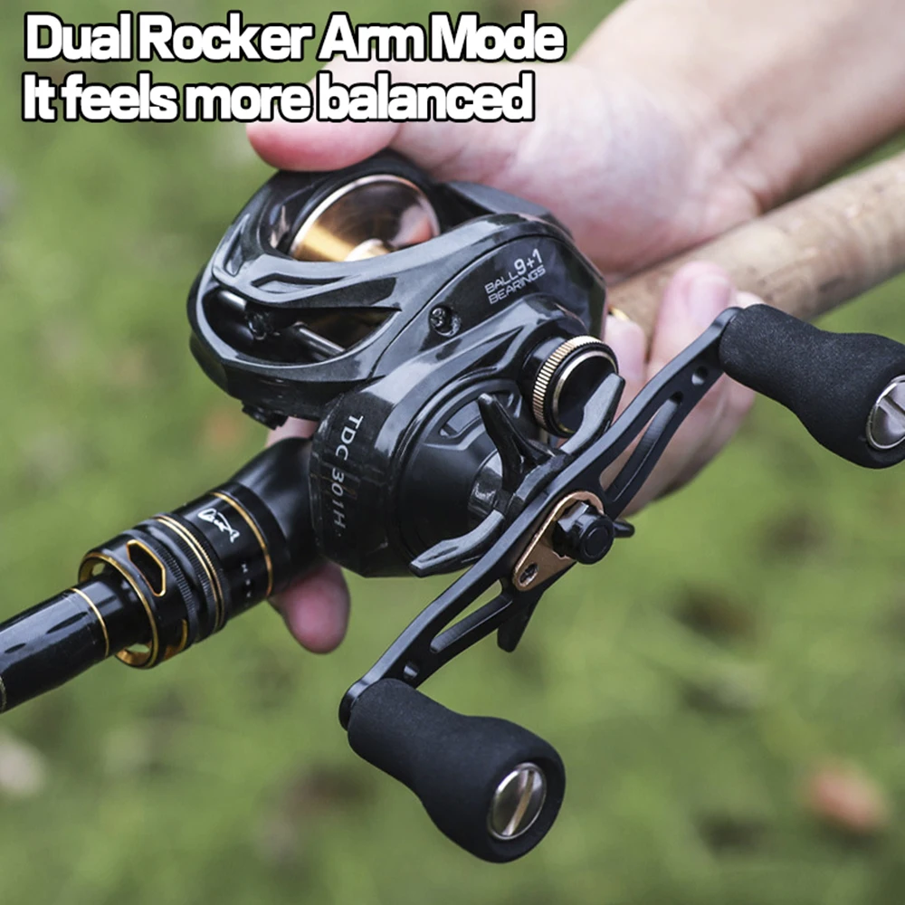 

Baitcasting Fishing Reel 6.3:1 High Speed Gear Ratio Baitcasting Reel 16 KG Max Drag Bait Casting Reel Metal Spool Pesca