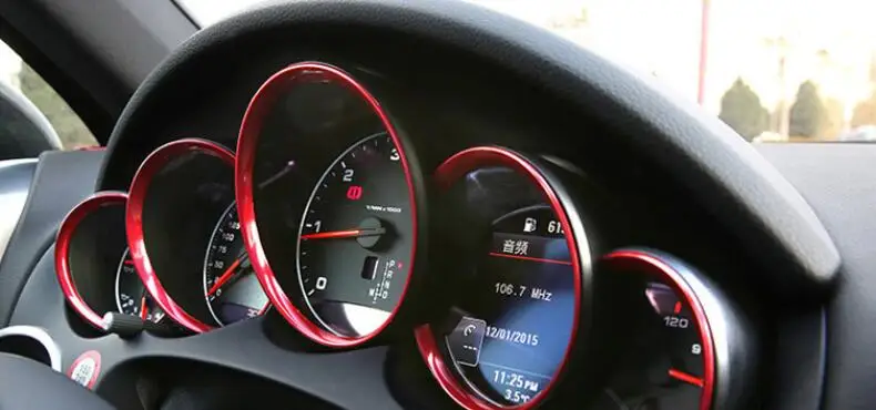 Für Porsche Cayenne 911 Panamera 2010 2012 2013 2014 2015 2016 Auto Dashboard Abdeckung Trim Carbon Faser Stil Zubehör – Detail 7