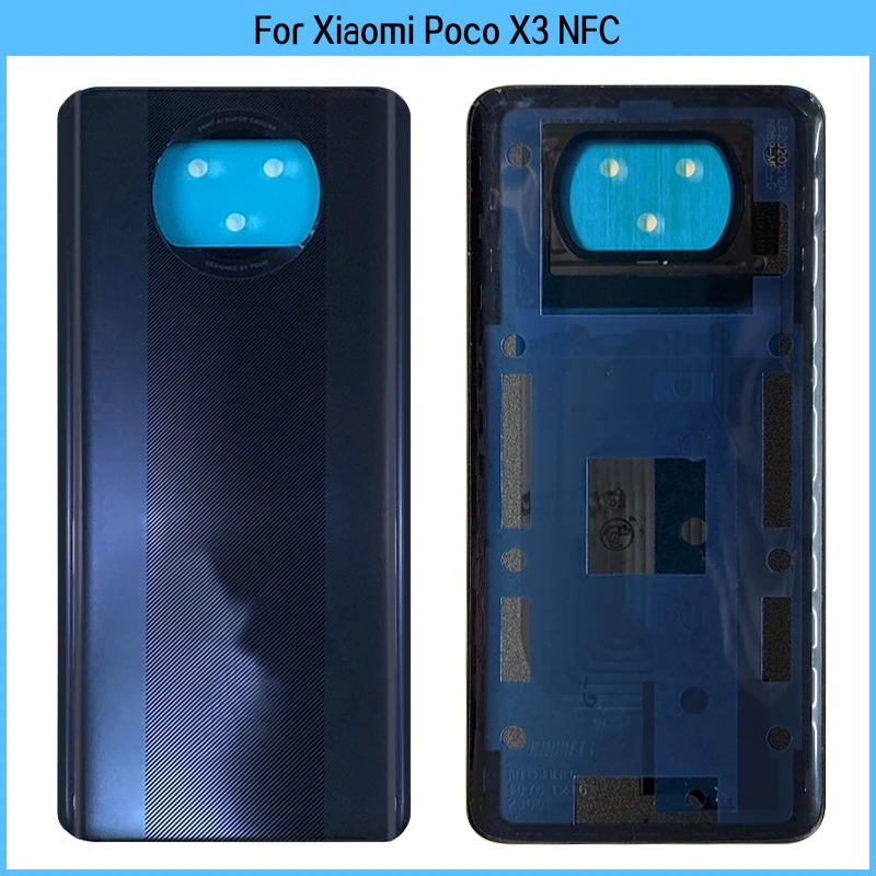 

10PCS New For Xiaomi Poco X3 NFC Battery Back Cover Rear Door For Xiaomi PocoX3 Back Panel Housing Case With Adhesive Replace