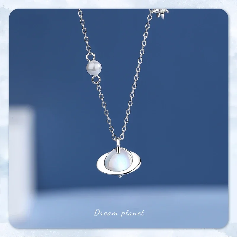 

S925 Sterling Silver 2024 New Fashion Lady Pendant Women Elegant Light Luxury Collar Chain Girl Necklace Jewelry Birthday Gift