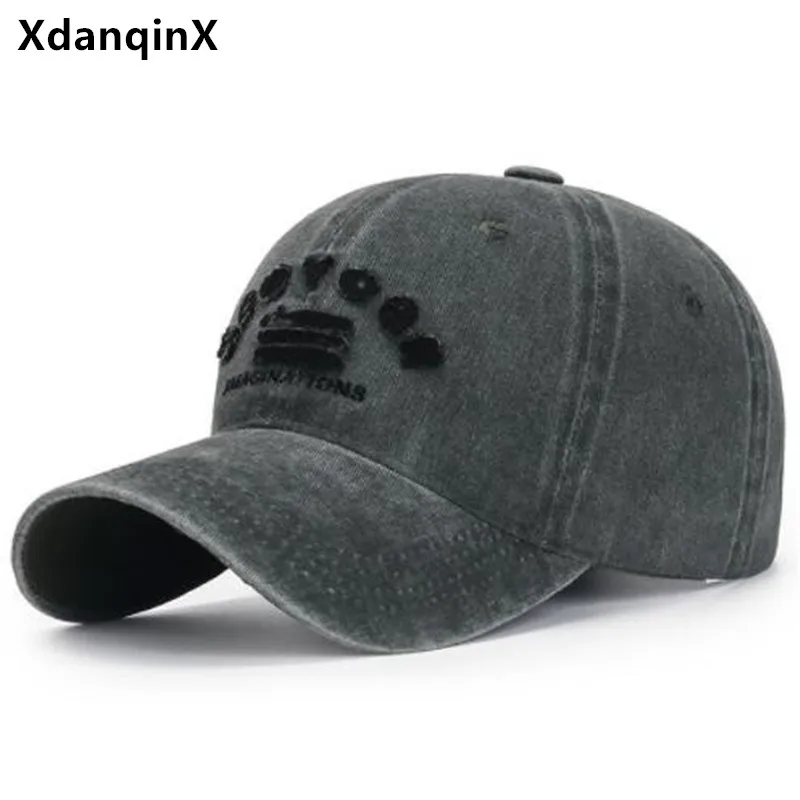 

XdanqinX New Women's Ponytail Baseball Cap Snapback Cap Men's Washed Cotton Fashion Sports Hat Couple Sun Protection Fishing Hat
