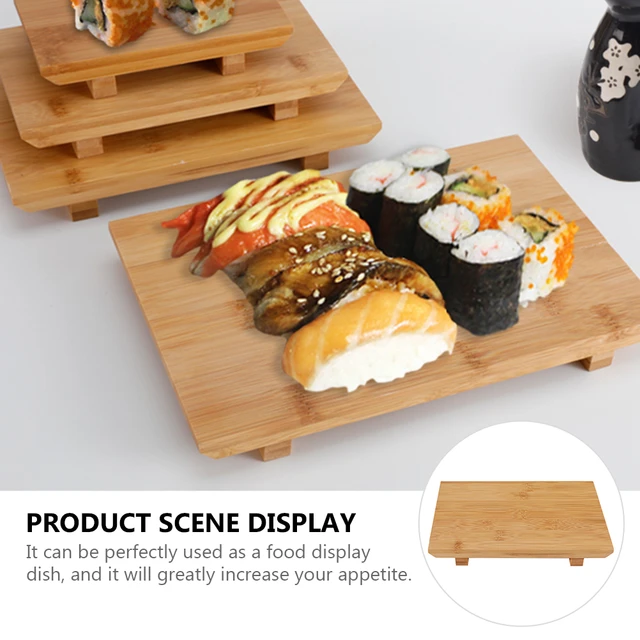Sushi Tray Serving Plate Sashimi Japanese Platter Board Dish Geta Style  Wooden Bamboo Snack Cutting Server Wood Plates Storage - AliExpress