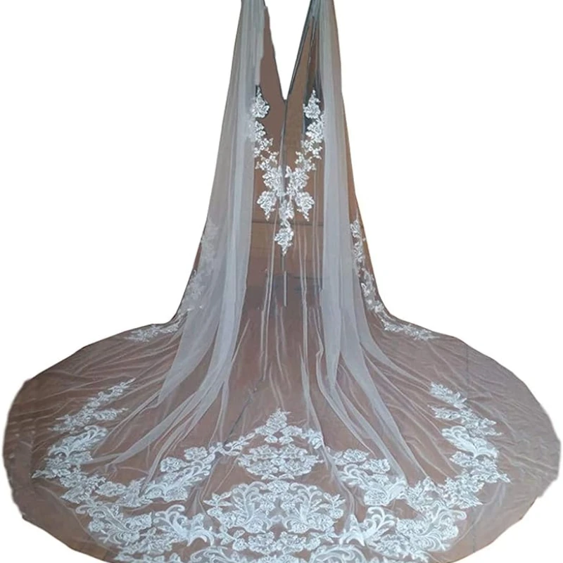 

Wedding Capes Lace Bridal Veils Appliques Bridal Wraps Cathedral Length Wedding Cloak