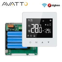 AVATTO Tuya WiFi/ZigBee Smart Thermostat, low Power แบตเตอรี่หม้อต้มแก๊สน้ําอุณหภูมิ Controller สําหรับ Alexa Google Home Alice 1