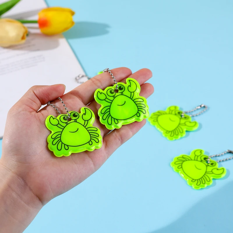 10PCS 높은 가시성 안전 반사판 펜던트 어린이용 밤 걷기 장비, 배낭 및 가방용 사이클링 안전 경고 태그
