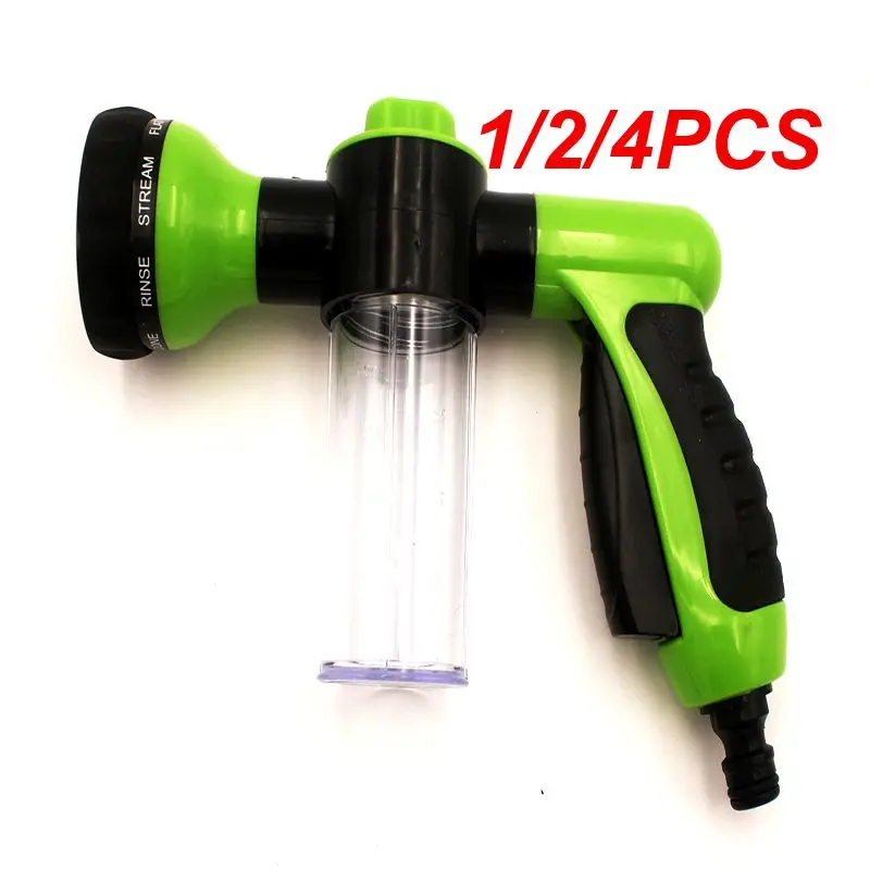 

1/2/4PCS In 1 Jet Spray Gun Pressure Hose Nozzle Foam Gun Soap Dispenser Garden Watering Horse Dog Animal Car Washing Tool