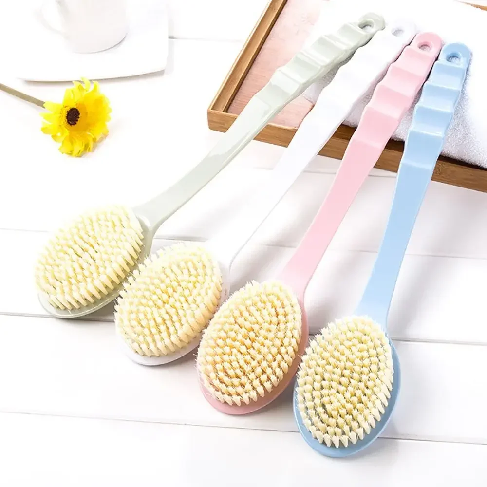 1Pc Long Handle Bath Brush Exfoliating Back Massage Shower SPA Foam Bath Brush Soft Sponge Scrubber Body Cleansing Brushes 5