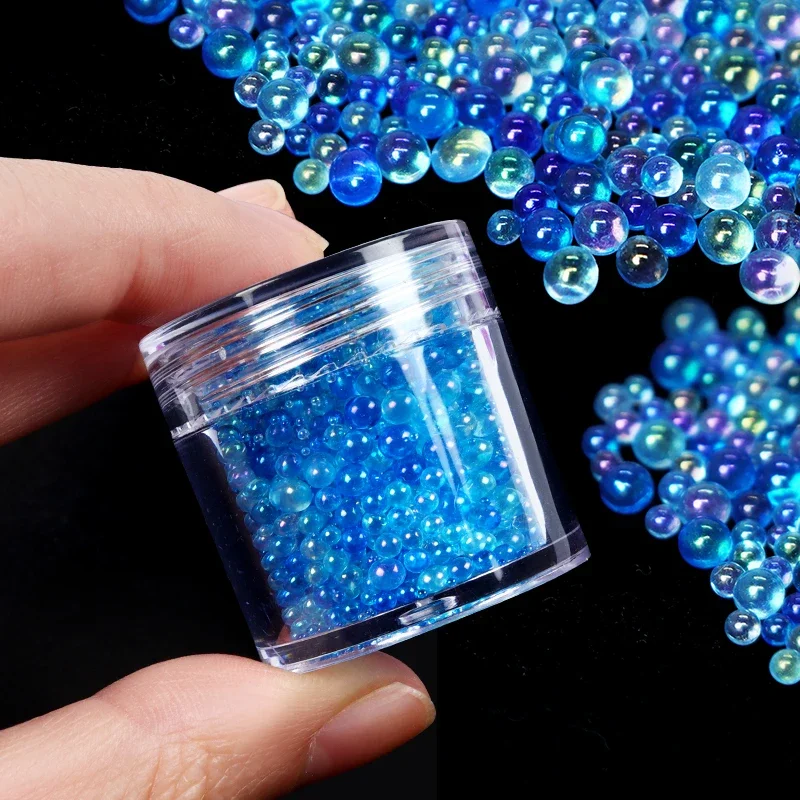 10ml Water Bubble Beads UV Epoxy Resin Filling Glass Caviar Beads Crystal  Rhinestone Assorted Water Drop Bead Kawaii Accessories