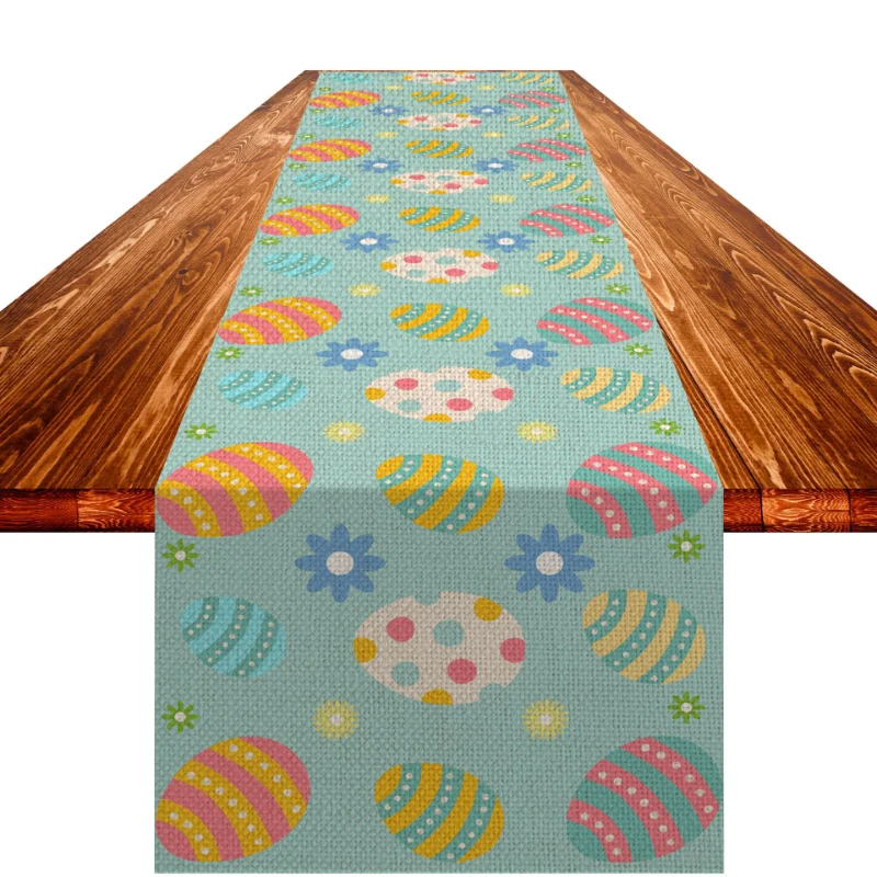 Table Runner Easter Linen Easter Tablecloths Easter Egg Runner