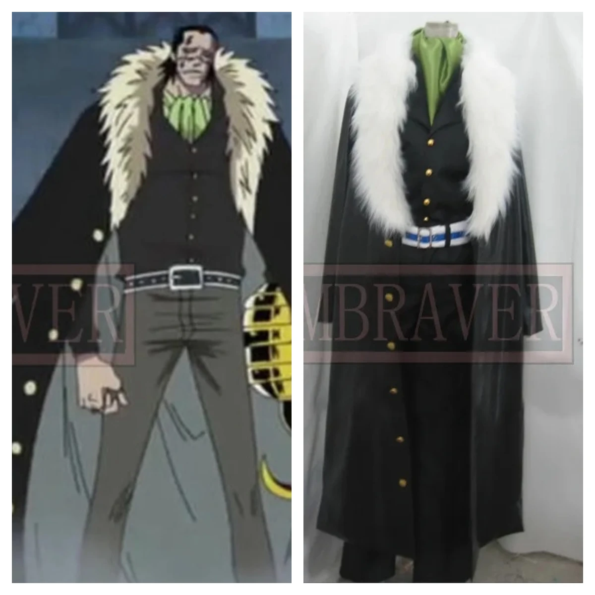 

Shichibukai Sir Mr0 Crocodile Cosplay Costume Party Christmas Halloween Custom Made Any Size