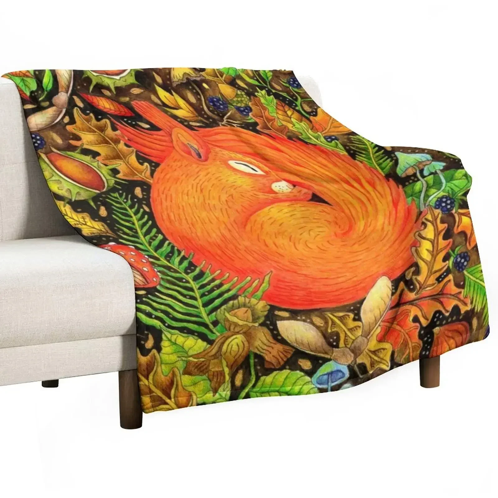 

Autumn Blessings Throw Blanket Plush Personalized Gift manga Blankets