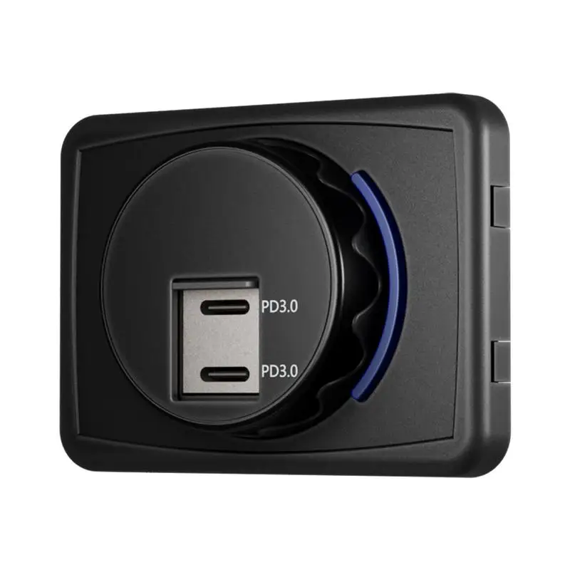 double PD 3.0 Charger Socket For RV USB Outlet Adapter Quick Charger Car USB Socket With USB Charging Ports Power Socket