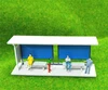 1:87/76 Scale Building Model Train Railway Layout Bus Shelter Station Stop Model Collection Gift Toy 2