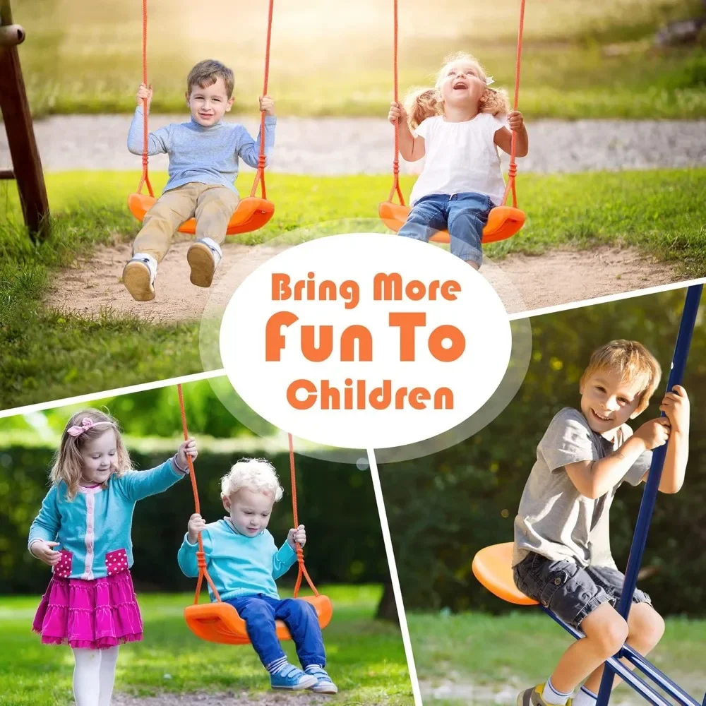 Outdoor Swing Sets for Backyard, 440lbs Load Capacity Swing Stand  , Heavy Duty A-Frame Metal Outdoor Swing Set for Kids 5