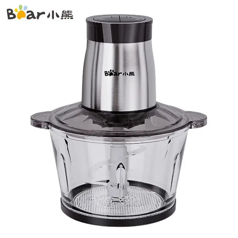 Bear Electric Meat Grinders 2L Household High Power Meat Grinders Multifunctional Cooking Visual Glass Meat Grinder 2 Gears commercial meat grinder electric meat grinder high power farm bone shredder multi function large scale meat mincer