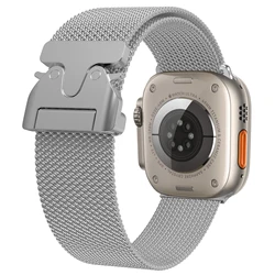 Elegant Metal Loop Bracelet for Apple Watch Series - Premium Quality Band (Silver)