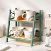 Bamboo Double Layer Rack 2-Tier Desktop Organizer Display Racks Office Stationary Office Storage Makeup Organizion for Vanity 6