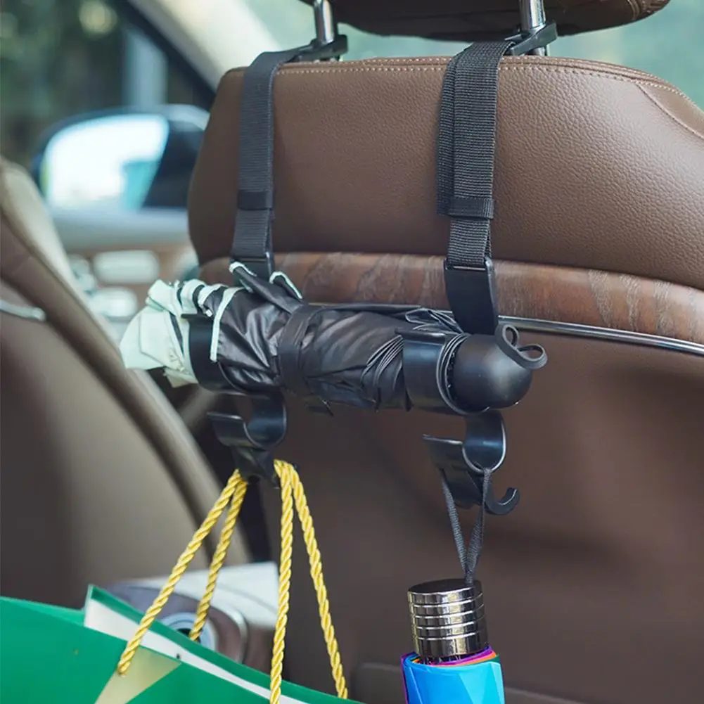 2pcs Car Seat Headrest Hook Multifunctional For Trunk Auto Back