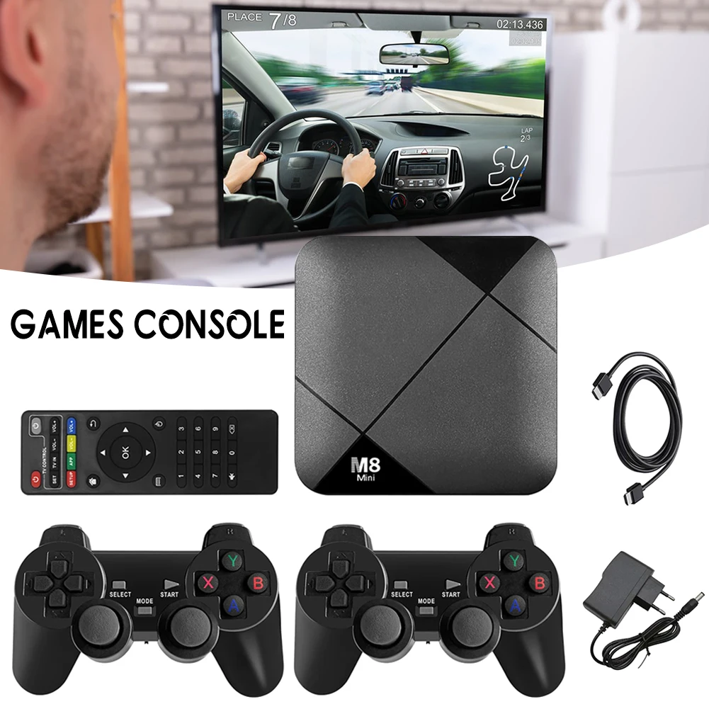 

Game Box 4K HD TV Game Stick Video Game Console 32G Built in 7600+ Retro Games 2.4G Wireless Gamepad Medias Player For PSP/FC/GB